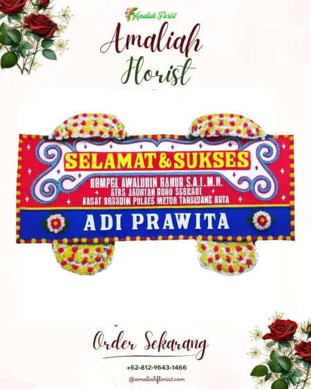Papan Bunga Ucapan Selamat Mejing